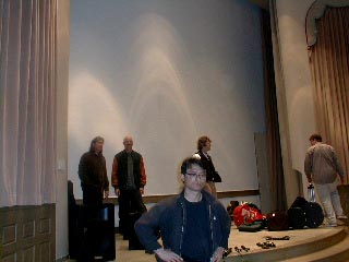 Richard, Tony, Hideyo, and Paul checking out the auditorium.