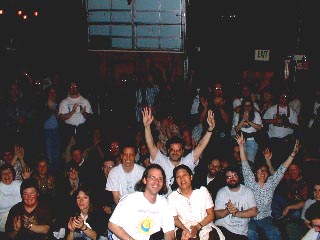 A bunch of happy faces in the crowd!