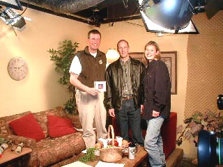 Bert shmoozing with the TV personalities!