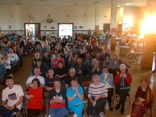 A happy crowd at the Juan de Fuca Fest.