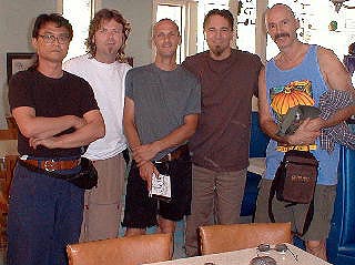 The Trio, Tony, and Terry pose for the camera!