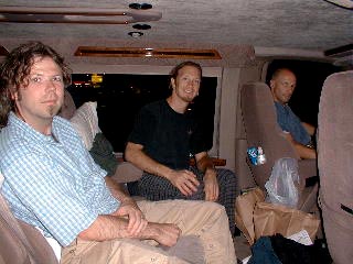 Jarrod and Paul, with Bert behind the wheel of the CGT van.