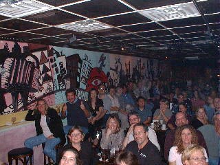 A packed house at the Tin Angel greets the CGT, Jarrod and Tony Levin.