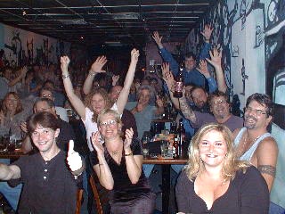 Now that's an exuberant crowd!