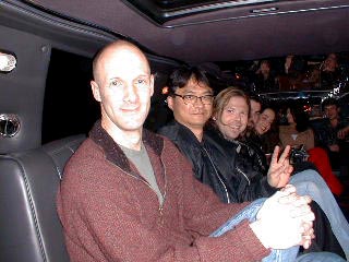 The Trio poses for a picture in the Limo.