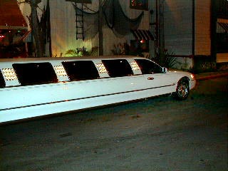 Here's a nice shot of the outside of the white limo.