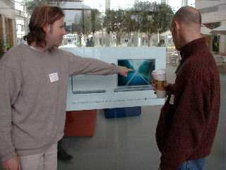 Paul and Bert admiring the new Titanium laptop computer
